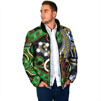 South Sea Islanders And Vanuatu Padded Jacket Boar Tusk Warrior Southern Tribal Pattern DT05 - Polynesian Pride