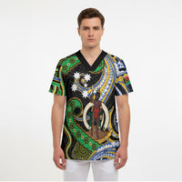 South Sea Islanders And Vanuatu Scrub Top Boar Tusk Warrior Southern Tribal Pattern DT05 - Polynesian Pride