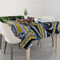 South Sea Islanders And Vanuatu Tablecloth Boar Tusk Warrior Southern Tribal Pattern DT05 - Polynesian Pride