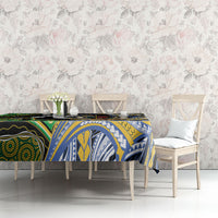 South Sea Islanders And Vanuatu Tablecloth Boar Tusk Warrior Southern Tribal Pattern DT05 - Polynesian Pride