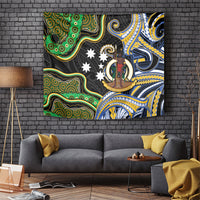South Sea Islanders And Vanuatu Tapestry Boar Tusk Warrior Southern Tribal Pattern DT05 Black - Polynesian Pride