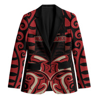 Custom Aotearoa Ngai Te Rangi Blazer New Zealand Traditional Maori Pattern DT05 Unisex Red - Polynesian Pride