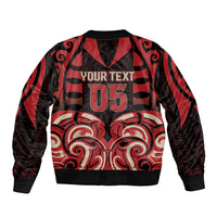 Custom Aotearoa Ngai Te Rangi Bomber Jacket New Zealand Traditional Maori Pattern DT05 - Polynesian Pride