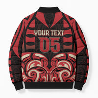 Custom Aotearoa Ngai Te Rangi Bomber Puffer Jacket New Zealand Traditional Maori Pattern DT05 - Polynesian Pride