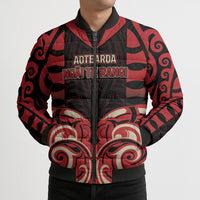 Custom Aotearoa Ngai Te Rangi Bomber Puffer Jacket New Zealand Traditional Maori Pattern DT05 - Polynesian Pride