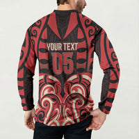 Custom Aotearoa Ngai Te Rangi Button Sweatshirt New Zealand Traditional Maori Pattern DT05 - Polynesian Pride
