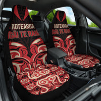 Aotearoa Ngai Te Rangi Car Seat Cover New Zealand Traditional Maori Pattern DT05 One Size Red - Polynesian Pride