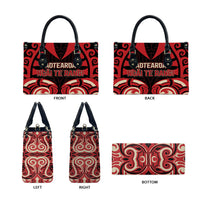 Aotearoa Ngai Te Rangi Leather Bag New Zealand Traditional Maori Pattern DT05 - Polynesian Pride