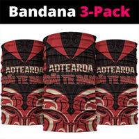Aotearoa Ngai Te Rangi Neck Gaiter New Zealand Traditional Maori Pattern DT05 package One Size: 25*50cm Red - Polynesian Pride