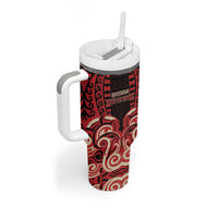 Custom Aotearoa Ngai Te Rangi Tumbler With Handle New Zealand Traditional Maori Pattern DT05 - Polynesian Pride