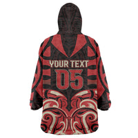 Custom Aotearoa Ngai Te Rangi Wearable Blanket Hoodie New Zealand Traditional Maori Pattern DT05 - Polynesian Pride