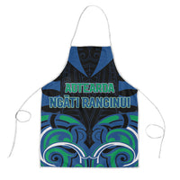 Aotearoa Ngati Ranginui Apron New Zealand Traditional Maori Pattern DT05 Navy - Polynesian Pride