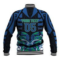 Custom Aotearoa Ngati Ranginui Baseball Jacket New Zealand Traditional Maori Pattern DT05 - Polynesian Pride