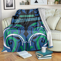 Aotearoa Ngati Ranginui Blanket New Zealand Traditional Maori Pattern DT05 Navy - Polynesian Pride