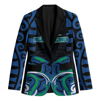 Custom Aotearoa Ngati Ranginui Blazer New Zealand Traditional Maori Pattern DT05 Unisex Navy - Polynesian Pride