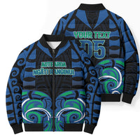 Custom Aotearoa Ngati Ranginui Bomber Puffer Jacket New Zealand Traditional Maori Pattern DT05 - Polynesian Pride