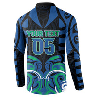 Custom Aotearoa Ngati Ranginui Button Sweatshirt New Zealand Traditional Maori Pattern DT05 - Polynesian Pride