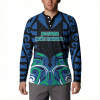 Custom Aotearoa Ngati Ranginui Button Sweatshirt New Zealand Traditional Maori Pattern DT05 - Polynesian Pride