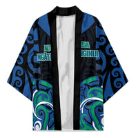 Custom Aotearoa Ngati Ranginui Kimono New Zealand Traditional Maori Pattern DT05 Unisex Navy - Polynesian Pride