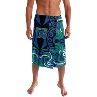 Custom Aotearoa Ngati Ranginui Lavalava New Zealand Traditional Maori Pattern DT05 Navy - Polynesian Pride