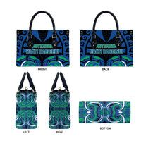 Aotearoa Ngati Ranginui Leather Bag New Zealand Traditional Maori Pattern DT05 - Polynesian Pride