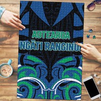 Aotearoa Ngati Ranginui Puzzle New Zealand Traditional Maori Pattern DT05 Navy - Polynesian Pride
