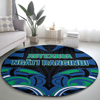 Aotearoa Ngati Ranginui Round Carpet New Zealand Traditional Maori Pattern DT05 - Polynesian Pride