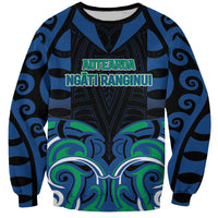 Custom Aotearoa Ngati Ranginui Sweatshirt New Zealand Traditional Maori Pattern DT05 Unisex Navy - Polynesian Pride