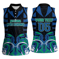 Custom Aotearoa Ngati Ranginui Women Sleeveless Polo Shirt New Zealand Traditional Maori Pattern DT05 - Polynesian Pride