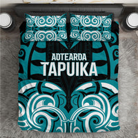 Aotearoa Tapuika Bedding Set New Zealand Traditional Maori Pattern DT05 Teal - Polynesian Pride