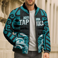 Custom Aotearoa Tapuika Bomber Puffer Jacket New Zealand Traditional Maori Pattern DT05 - Polynesian Pride