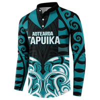 Custom Aotearoa Tapuika Button Sweatshirt New Zealand Traditional Maori Pattern DT05 - Polynesian Pride