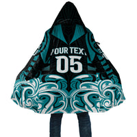 Custom Aotearoa Tapuika Cloak New Zealand Traditional Maori Pattern DT05 Unisex Teal - Polynesian Pride