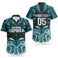 Custom Aotearoa Tapuika Couples Matching Off Shoulder Maxi Dress and Hawaiian Shirt New Zealand Traditional Maori Pattern DT05 - Polynesian Pride