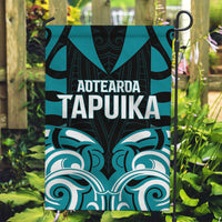 Aotearoa Tapuika Garden Flag New Zealand Traditional Maori Pattern DT05 Garden Flag Teal - Polynesian Pride