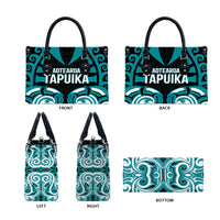 Aotearoa Tapuika Leather Bag New Zealand Traditional Maori Pattern DT05 - Polynesian Pride