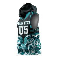 Custom Aotearoa Tapuika Sleeveless Hoodie New Zealand Traditional Maori Pattern DT05 - Polynesian Pride