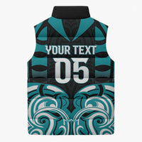 Custom Aotearoa Tapuika Sleeveless Puffer Jacket New Zealand Traditional Maori Pattern DT05 - Polynesian Pride