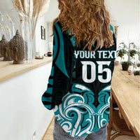 Custom Aotearoa Tapuika Women Casual Shirt New Zealand Traditional Maori Pattern DT05 - Polynesian Pride
