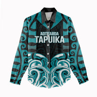 Custom Aotearoa Tapuika Women Casual Shirt New Zealand Traditional Maori Pattern DT05 - Polynesian Pride