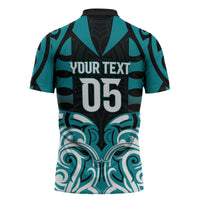 Custom Aotearoa Tapuika Zipper Polo Shirt New Zealand Traditional Maori Pattern DT05 - Polynesian Pride