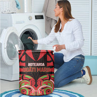 Aotearoa Ngati Maru Laundry Basket New Zealand Traditional Maori Pattern DT05 - Polynesian Pride