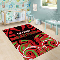 Aotearoa Ngati Maru Area Rug New Zealand Traditional Maori Pattern DT05 - Polynesian Pride