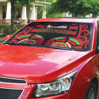 Aotearoa Ngati Maru Auto Sun Shade New Zealand Traditional Maori Pattern DT05 - Polynesian Pride