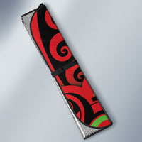 Aotearoa Ngati Maru Auto Sun Shade New Zealand Traditional Maori Pattern DT05 - Polynesian Pride