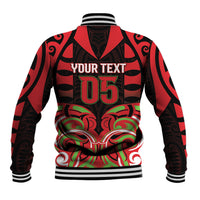Custom Aotearoa Ngati Maru Baseball Jacket New Zealand Traditional Maori Pattern DT05 - Polynesian Pride