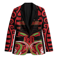 Custom Aotearoa Ngati Maru Blazer New Zealand Traditional Maori Pattern DT05 Unisex Red - Polynesian Pride