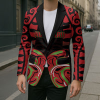 Custom Aotearoa Ngati Maru Blazer New Zealand Traditional Maori Pattern DT05 - Polynesian Pride