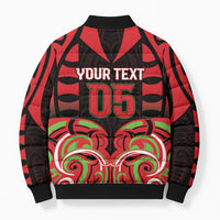 Custom Aotearoa Ngati Maru Bomber Puffer Jacket New Zealand Traditional Maori Pattern DT05 - Polynesian Pride