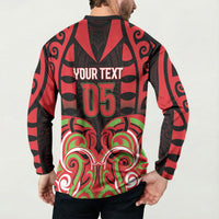 Custom Aotearoa Ngati Maru Button Sweatshirt New Zealand Traditional Maori Pattern DT05 - Polynesian Pride